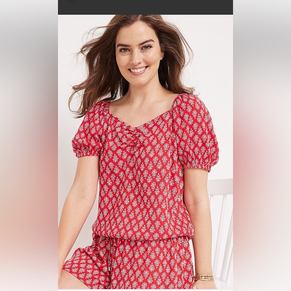 Maurice’s Medallion Bubble Hem Blouse Size Small - Picture 1 of 4